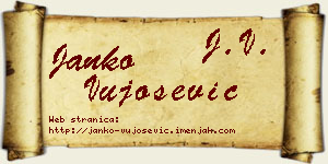 Janko Vujošević vizit kartica